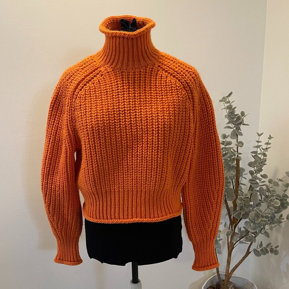 H&M Orange Turtleneck Sweater